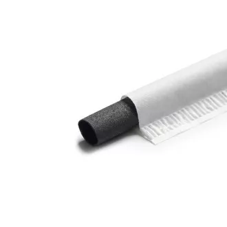 EURO STRAWS - Natürlicher Mineralstrohhalm Basic 6x230mm, Charcoal Black, 200Stück, einzeln verpackt