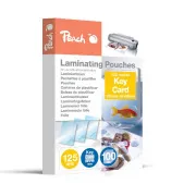 PEACH Laminierfolie Beutel Schlüsselkarte (64x99mm), 125mic, 100Stück