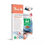 PEACH Laminierfolie A4 (303x216mm), 80mic, Highspeed, 100 Stk.
