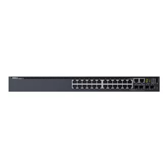 Dell Networking S3124, L3, 24x 1GbE, 2xCombo, 2x 10GbE SFP  feste Anschlüsse, Stacking, IO-zu-PSU-Luftstrom, 1x AC PSU