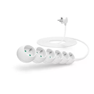 CONNECT IT Verlängerungskabel 230 V, 6 Steckdosen, 5 m, ohne Schalter (schwarz)
