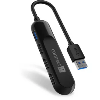 CONNECT IT USB-A-Hub USB 3.0, extern, SCHWARZ CONNECT IT USB-A-Hub USB 3.0, extern, SCHWARZ
