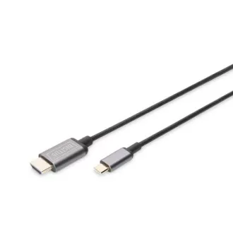 Digitus USB-C auf HDMI Kabeladapter, 1,8 m 4K/30 Hz, schwarz, Metallhülle Digitus USB-C auf HDMI Kabeladapter, 1,8 m 4K/30 Hz, schwarz, Metallhülle