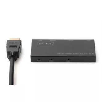 Digitus Ultra Thin HDMI Splitter, 1x2, 4K/60Hz HDR, HDCP 2.2, 18 Gbps, Micro USB powered Digitus Ultra Thin HDMI Splitter, 1x2, 4K/60Hz HDR, HDCP 2.2, 18 Gbps, Micro USB powered