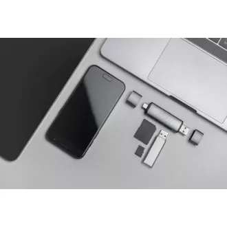 Digitus Dual OTG Kartenleser (USB-C USB 3.0) 1x SD, 1x MicroSD, 1x USB 3.0, grau Digitus Dual OTG Kartenleser (USB-C USB 3.0) 1x SD, 1x MicroSD, 1x USB 3.0, grau