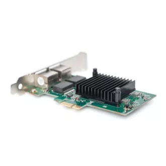 Digitus Gigabit Ethernet PCI Express Karte, Dual-Port 32-Bit Low-Profile-Halterung, Intel Chipsatz