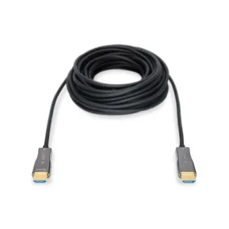 Digitus AOC HDMI-Anschlusskabel mit Hybridfaser, Typ A M/M, 10 m, UHD 4K@60 Hz, CE, gold, bl