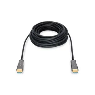 Digitus AOC HDMI-Anschlusskabel mit Hybridfaser, Typ A M/M, 10 m, UHD 4K@60 Hz, CE, gold, bl