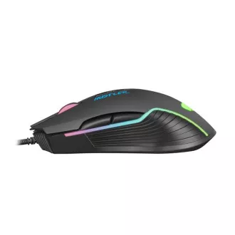 Fury Gaming Mouse Hustler, Gaming, 6400DPI, USB, optisch, kabelgebunden, RGB, 7 Tasten, Kabellänge 1,6m, schwarz Fury Gaming Mouse Hustler, Gaming, 6400DPI, USB, optisch, kabelgebunden, RGB, 7 Tasten, Kabellänge 1,6m, schwarz