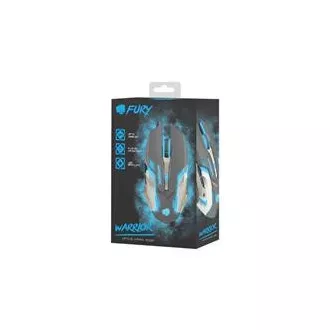Fury Gaming Mouse Warrior, Gaming, 3200DPI, USB, optisch, kabelgebunden, RGB, 6 Tasten, Kabellänge 1,5m, schwarz Fury Gaming Mouse Warrior, Gaming, 3200DPI, USB, optisch, kabelgebunden, RGB, 6 Tasten, Kabellänge 1,5m, schwarz