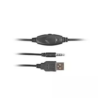 Fury Gaming Headset mit Mikrofon Phantom, kabelgebunden, RGB, USB, Klinke 3,5mm, Kabellänge 2m, schwarz