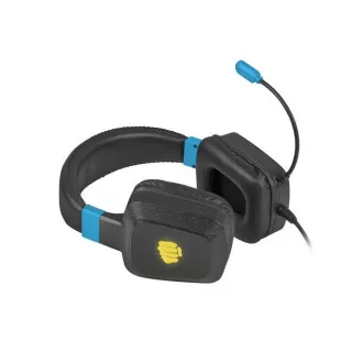 Fury Raptor Gaming-Headset mit Mikrofon, kabelgebunden, RGB, USB, Klinke 3,5mm, Kabellänge 2m, schwarz