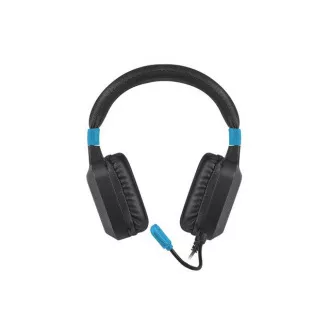 Fury Raptor Gaming-Headset mit Mikrofon, kabelgebunden, RGB, USB, Klinke 3,5mm, Kabellänge 2m, schwarz