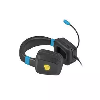 Fury Raptor Gaming-Headset mit Mikrofon, kabelgebunden, RGB, USB, Klinke 3,5mm, Kabellänge 2m, schwarz