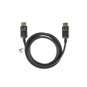 LANBERG DisplayPort 1.2 M/M Anschlusskabel, 4K@60Hz, Länge 1,8m, schwarz, mit Verriegelung, vergoldete Stecker LANBERG DisplayPort 1.2 M/M Anschlusskabel, 4K@60Hz, Länge 1,8m, schwarz, mit Verriegelung, vergoldete Stecker