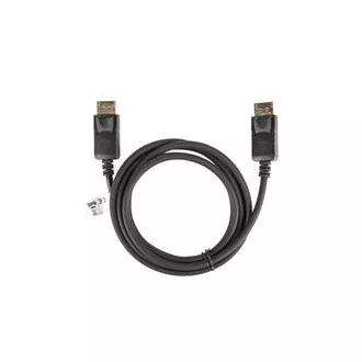LANBERG DisplayPort 1.2 M/M Anschlusskabel, 4K@60Hz, Länge 1,8m, schwarz, mit Verriegelung, vergoldete Stecker LANBERG DisplayPort 1.2 M/M Anschlusskabel, 4K@60Hz, Länge 1,8m, schwarz, mit Verriegelung, vergoldete Stecker
