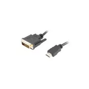 LANBERG Anschlusskabel HDMI/A auf DVI-D (24 1), M/M, 4K@30Hz, Länge 1,8m, schwarz, Dual Link, vergoldete Stecker