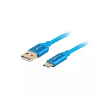 LANBERG USB-C (M) auf USB-A (M) 2.0 Kabel 1,8m, blau, Schnellladung 3.0