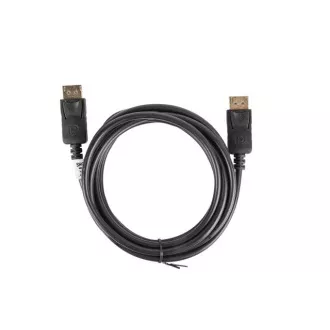 LANBERG DisplayPort 1.2 M/M Anschlusskabel, 4K@60Hz, Länge 3m, schwarz, mit Verriegelung, vergoldete Stecker