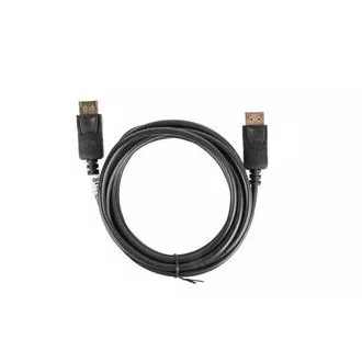 LANBERG DisplayPort 1.2 M/M Anschlusskabel, 4K@60Hz, Länge 3m, schwarz, mit Verriegelung, vergoldete Stecker