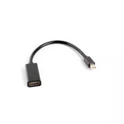 LANBERG mini DisplayPort 1.2 auf HDMI Adapter, M/F, Kabel 20cm, schwarz