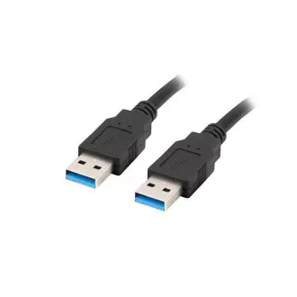 LANBERG USB-A M/M 3.0 Kabel 0,5m, schwarz