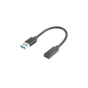 LANBERG USB-C (F) 3.1 auf USB-A (M) Kabel 15cm, schwarz