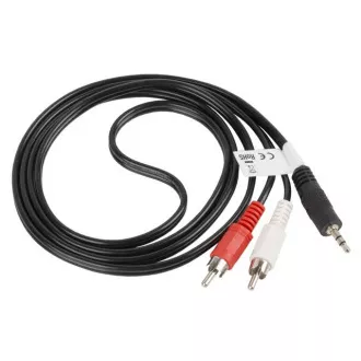 LANBERG Miniklinke 3,5mm (M) 3 PIN auf 2x RCA (CINCH) (M) Kabel 1,5m