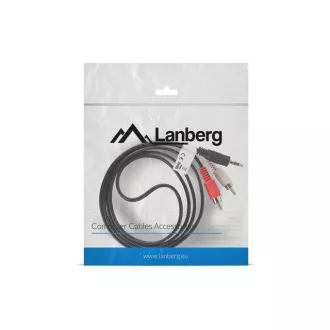 LANBERG Miniklinke 3,5mm (M) 3 PIN auf 2x RCA (CINCH) (M) Kabel 1,5m