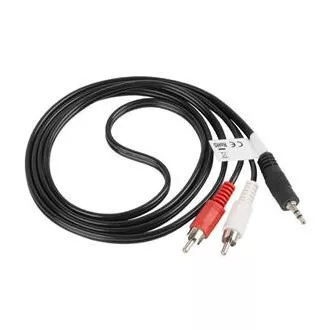 LANBERG Miniklinke 3,5mm (M) 3 PIN auf 2x RCA (CINCH) (M) Kabel 1,5m