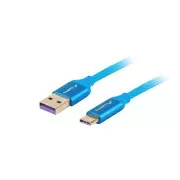 LANBERG USB-C (M) auf USB-A (M) 2.0 Kabel 1m, blau, (Huawei 5A)