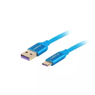 LANBERG USB-C (M) auf USB-A (M) 2.0 Kabel 1m, blau, (Huawei 5A)