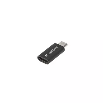 LANBERG USB-C (F) 2.0 auf USB MICRO (M) Adapter, schwarz
