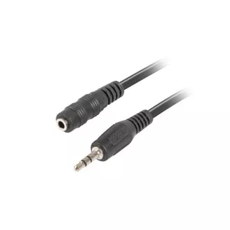 LANBERG Miniklinke 3,5mm M/F 3 PIN Kabel 5m, schwarz LANBERG Miniklinke 3,5mm M/F 3 PIN Kabel 5m, schwarz