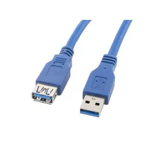 LANBERG USB-A M/F 3.0 Kabel 3m, blau LANBERG USB-A M/F 3.0 Kabel 3m, blau