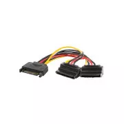 LANBERG SATA (M) auf 2x SATA (F) Kabel 15cm, gewinkelt