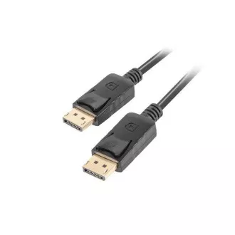 LANBERG DisplayPort 1.2 M/M Anschlusskabel, 4K@60Hz, Länge 0,5m, schwarz, mit Verriegelung, vergoldete Stecker LANBERG DisplayPort 1.2 M/M Anschlusskabel, 4K@60Hz, Länge 0,5m, schwarz, mit Verriegelung, vergoldete Stecker