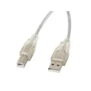 LANBERG USB-A (M) auf USB-B (M) 2.0 Kabel 5m, transparent