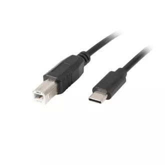 LANBERG USB-C (M) auf USB-B (M) 2.0 Kabel 1,8m, schwarz LANBERG USB-C (M) auf USB-B (M) 2.0 Kabel 1,8m, schwarz