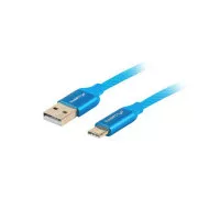 LANBERG USB-C (M) auf USB-A (M) 2.0 Kabel 0,5m, blau