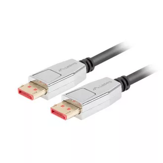 LANBERG DisplayPort 1.4 M/M Anschlusskabel, 8K@60Hz, 5K@120Hz, Länge 1,8m, schwarz, mit Verriegelung, vergoldete Stecker
