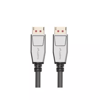 LANBERG DisplayPort 1.4 M/M Anschlusskabel, 8K@60Hz, 5K@120Hz, Länge 1,8m, schwarz, mit Verriegelung, vergoldete Stecker