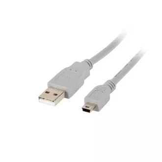 LANBERG USB MINI (M) auf USB-A (M) 2.0 Kabel 1,8m, grau (CANON) LANBERG USB MINI (M) auf USB-A (M) 2.0 Kabel 1,8m, grau (CANON)