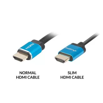 LANBERG HDMI M/M 2.0 Kabel 1,8m 4K schwarz, schmal LANBERG HDMI M/M 2.0 Kabel 1,8m 4K schwarz, schmal