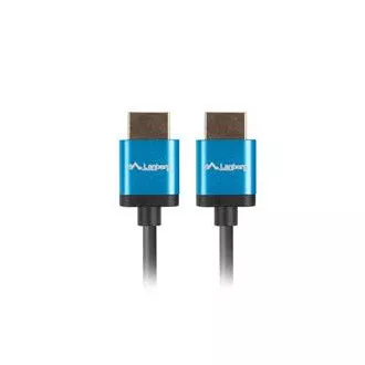 LANBERG HDMI M/M 2.0 Kabel 1,8m 4K schwarz, schmal LANBERG HDMI M/M 2.0 Kabel 1,8m 4K schwarz, schmal