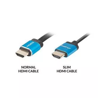 LANBERG HDMI M/M 2.0 Kabel 1,8m 4K schwarz, schmal LANBERG HDMI M/M 2.0 Kabel 1,8m 4K schwarz, schmal