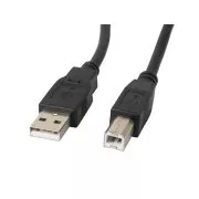 LANBERG USB - A (M) auf USB - B (M) 2.0, Kabel 0,5m, schwarz