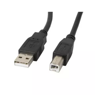LANBERG USB - A (M) auf USB - B (M) 2.0, Kabel 0,5m, schwarz