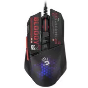 A4tech BLOODY W60 Max Mini, RGB-Gaming-Maus mit Hintergrundbeleuchtung, 12000 DPI, schwarz, USB