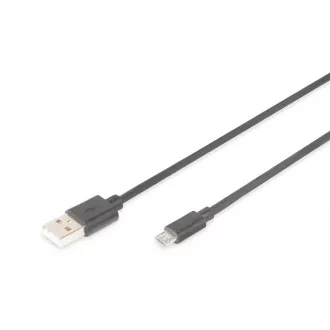Digitus USB 2.0 Kabel USB A Stecker auf USB micro B Stecker, 2x geschirmt, Kupfer, 1m